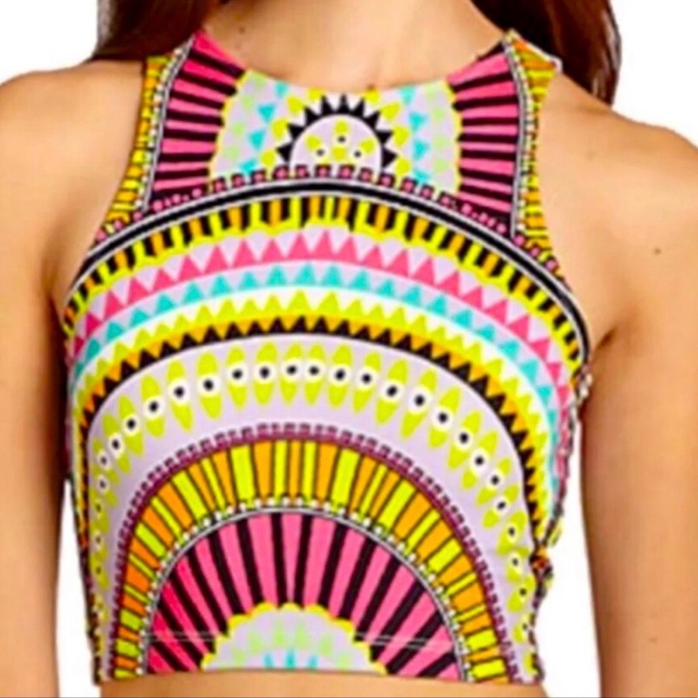 Mara Hoffman Maximalist Colorful Crop Top Size Small